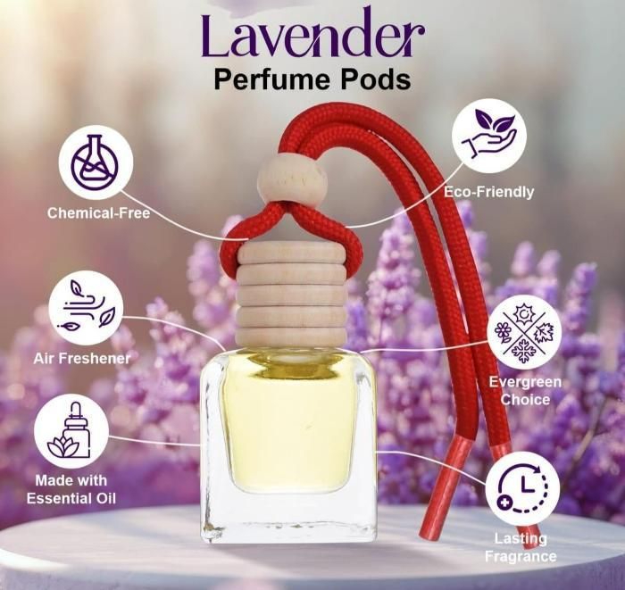 Luxury Hanging Car Perfume Pod Diffuser – Essential Oil Air Freshener (Assorted Scents, 10ml) - UrbanZelvia