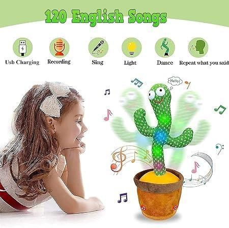 LED Musical Dancing & Mimicry Cactus Toy – Interactive Sound & Motion Toy for Kids - UrbanZelvia
